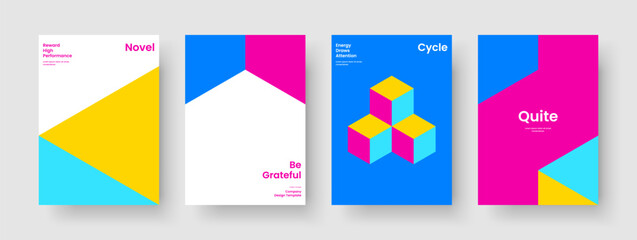 Naklejka premium Modern Book Cover Design. Geometric Brochure Layout. Isolated Flyer Template. Banner. Poster. Background. Report. Business Presentation. Catalog. Handbill. Notebook. Journal. Newsletter. Magazine