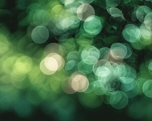 Abstract Bokeh Background With Green Circles