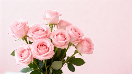 Soft Pink Roses Valentine Bouquet