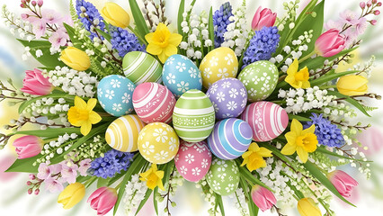 colorful easter eggs