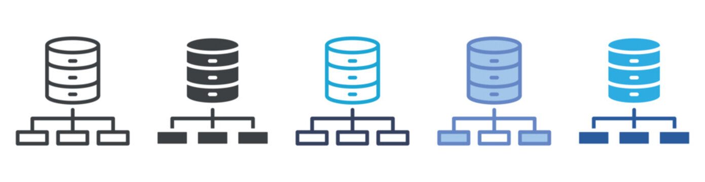 Structure icon set multiple style collection
