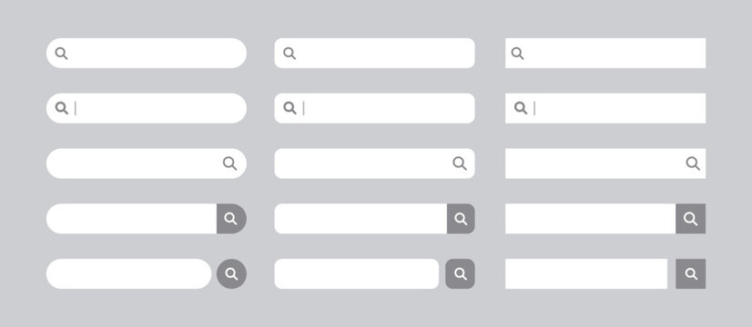検索窓・検索バーのイラスト素材　セット　Search bar illustration set