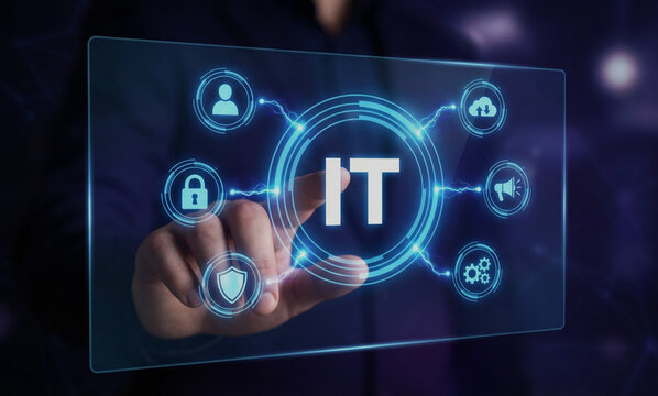 Information Technology IT Service Management Digital Business Banner Design