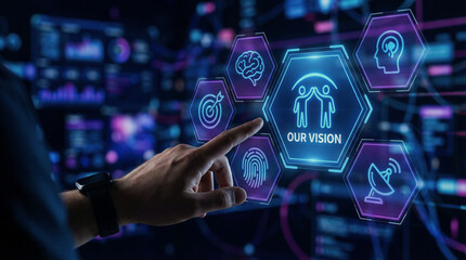 Business Vision Mission Strategy Digital Interface Corporate Presentation