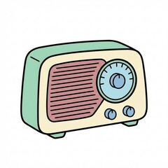 retro radio vector illustration