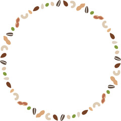 ナッツの円形フレーム