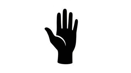 Obraz premium Black Hand Gesture Isolated on White Background