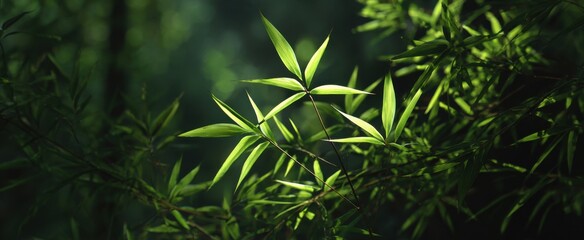 rustling bamboo leaves dance whispering the forestos secrets to the soul