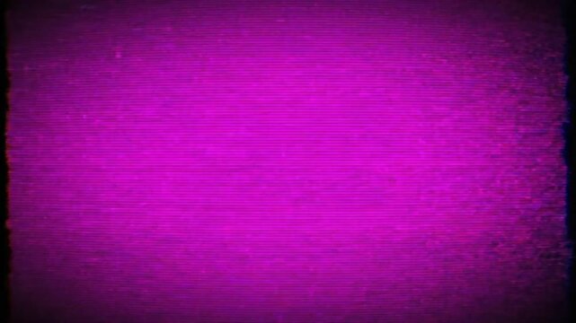 Glitchy purple screen with digital distortion and noise effects with tech issues and digital error and video glitch and artefact effect and faulty screen