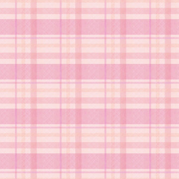 Soft Pink Gingham Checkered Grid
