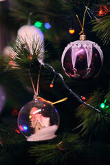 Christmas tree decoration winter event