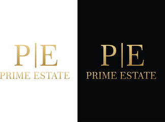Luxury PE Monogram Logo for Real Estate and Premium Branding
