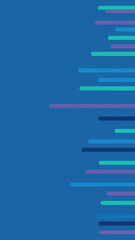 Abstract Blue Background with Colorful Horizontal Lines