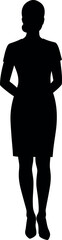 Woman standing silhouette