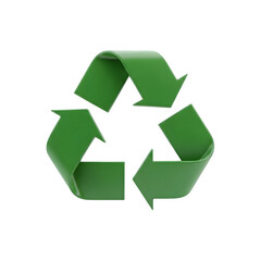 Fototapeta premium Green Recycling Symbol Isolated on transparent Background Sustainability, Environmental Protection and Eco Friendly Concept