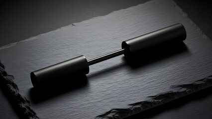 Black Dumbbell Weights Fitness Equipment.