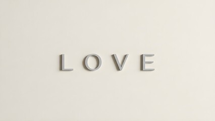 Word love lettering minimalist design