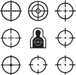 Crosshair aim target vector transparent