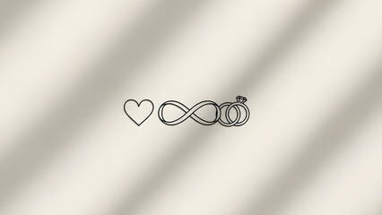 Heart infinity symbol and rings