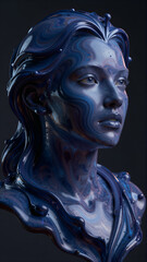 Iridescent Liquid Metal Swirl