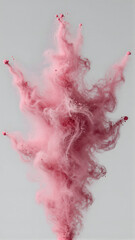 Pink Powder Explosion Close-Up