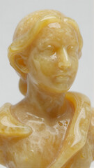 Yellow Resin Sculpture Close-Up