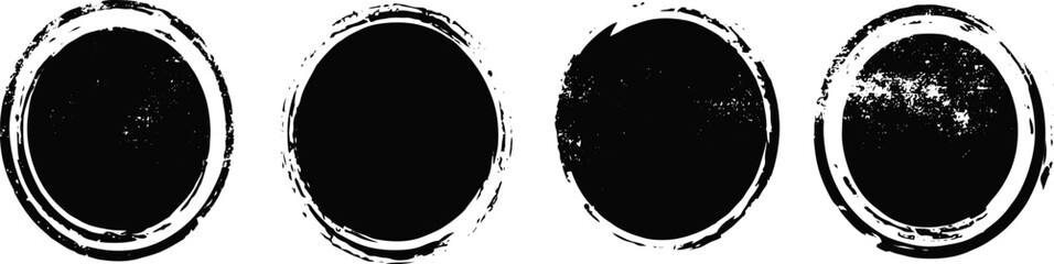 Round Distressed Grunge Stamp Circles with Handcrafted Rough Borders
Ink mark seal texture set ideal for packaging, posters and branding layouts.