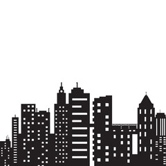 Obraz premium city lights illustration, city background, metropolitan vector, city night view, urban skyline, city silhouette, skyline outline, city architecture, buildings vector, urban design, city panorama, city