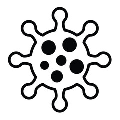 Virus Cell Vector Icon which can easily modify or edit