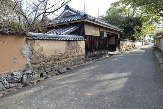 A Japanese traditional house ; the scene of a former fortress town Kitsuki City in Oita Prefecture in Kyushu