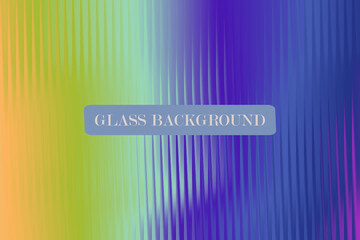Colorful Glass Background with Vertical Striped Pattern