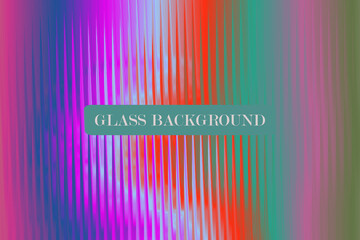 Colorful Glass Background with Vertical Striped Pattern