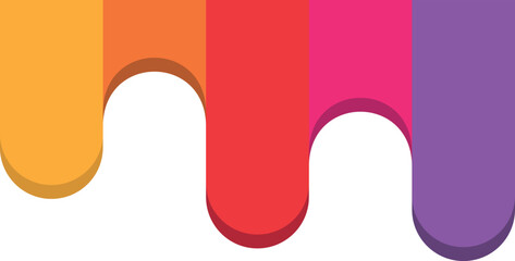 Colorful abstraction of liquid rainbow rain, colored paints on a transparent background in the form of stripes, colored pencils and paints, thick strokes of paint, liquid drips