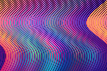 Flowing diagonal wavy lines in a deep purple and blue gradient abstract background for elegant and sophisticated modern art.