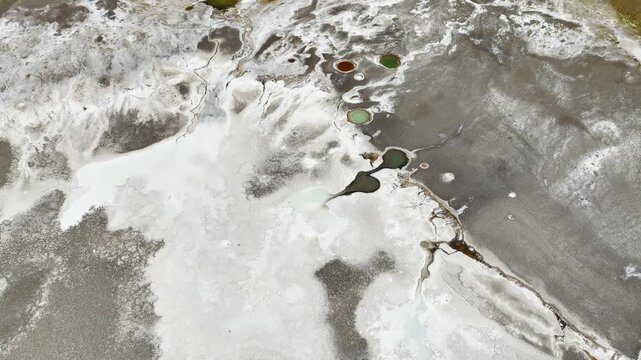 Saline pond in Salar de Antofalla landscape