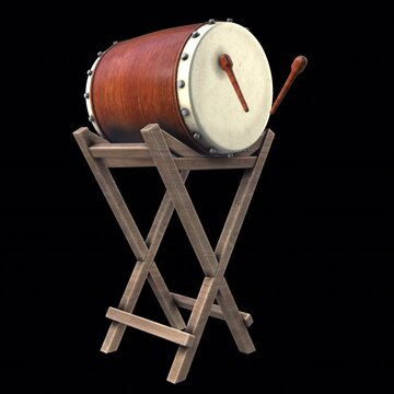 Islamic Ramadan Eid Bedug Drum Looping Motion Transparent Alpha