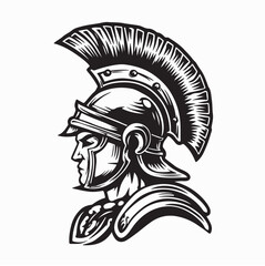 Roman Centurion Soldier Vector Image Isolated on White Background