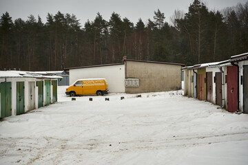 garaże ,zima  © Marcin Łazarczyk