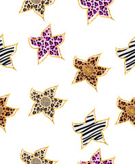  A pattern of various beautiful colors on a white background.