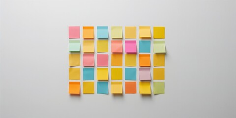 Colorful sticky notes arranged on a background providing a visual for note-taking and task management