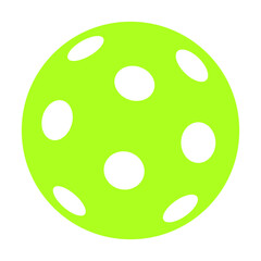 Pickleball ball green color. Vector illustration