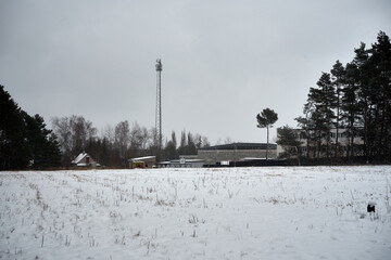 maszt telefonii komórkowej ,zima  © Marcin Łazarczyk