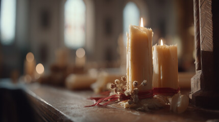 Celebrating Candlemas Mari&auml; Lichtmess in Liechtenstein with candles, church, tradition, faith, and spirituality