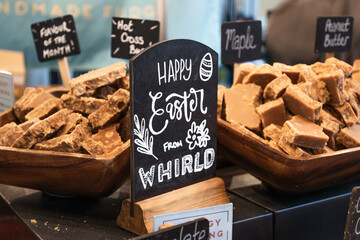Artisan Homemade Fudge Display at Borough Market, London