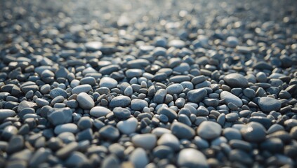 Grey pebbles stone surface serving as a neutral backdrop for text and graphic layouts, ideal for UI design