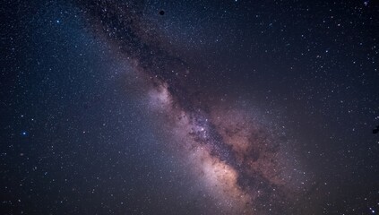 Obraz premium Milky Way galaxy with a starry night sky, suitable for background in space-themed UI design