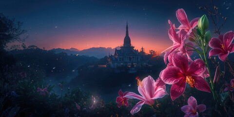 Natural landscape at night highlighting serenity and ecological importance for Earth Day