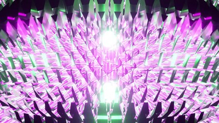 Crystal rotated equalizer pink with green VJ loop background - Powered by Adobe