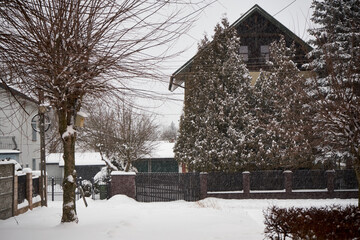 osiedle domów jednorodzinnych ,zima  © Marcin Łazarczyk