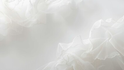 White bridal veil with flowing layers and gentle textures designed for wedding accessories, wedding day